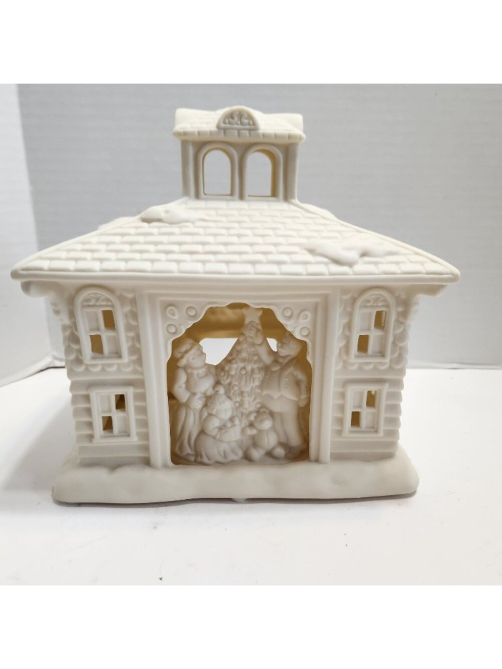 PartyLite Victorian Manor Tealight House Ceramic Christmas Village Decor No Box